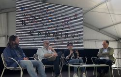 LapoMoscon_SilvioMarino_EsterMemeo_DarioPaladini al Fidenza Francigena Festival foto da comunicato stampa Tornatore