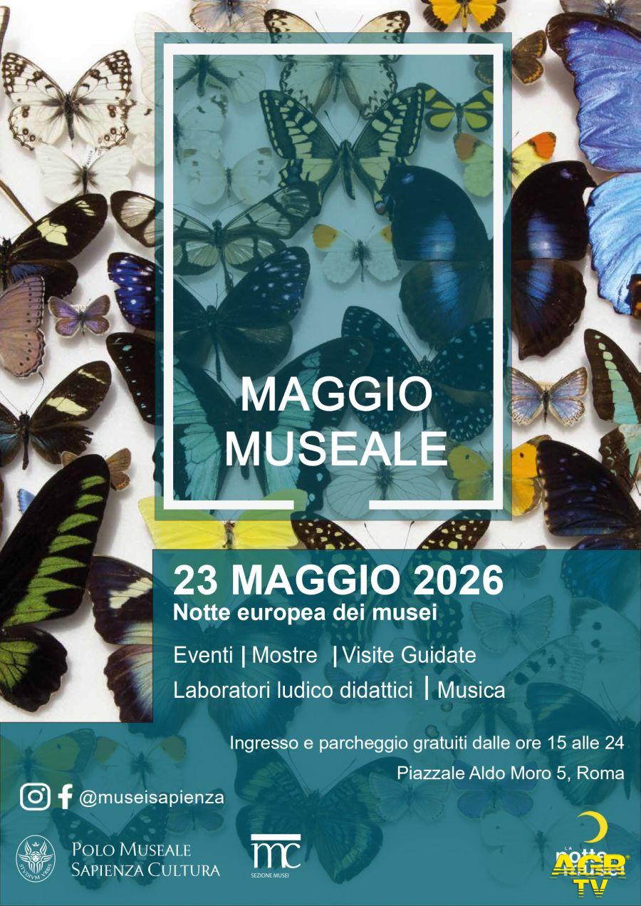 Locandina Maggio Museale 2026 Sapienza Cultura foto da comunicato stampa Locandina Maggio Museale 2026 Sapienza Cultura foto da comunicato stampa