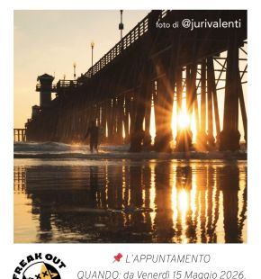 Ostia, la mostra di Juri Valenti: Tra le onde della California al Mondiali di Parasurf al Pub Freakout