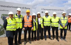 Gualtieri alla posa della proma pietra del nuovo Termovalorizzatore