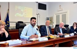 presentazione Ostia Antica Festival da sin: Caliendo, Pau, Falconi, De Fusco