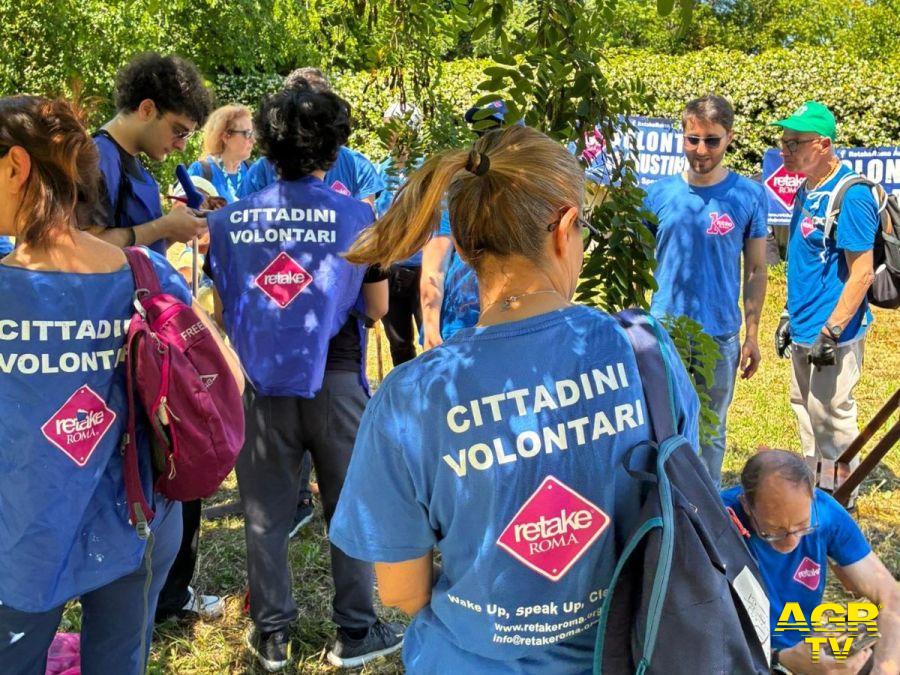 Retake a Pietralata i volontari impegnati foto da comunicato stampa Retake a Pietralata i volontari impegnati foto da comunicato stampa
