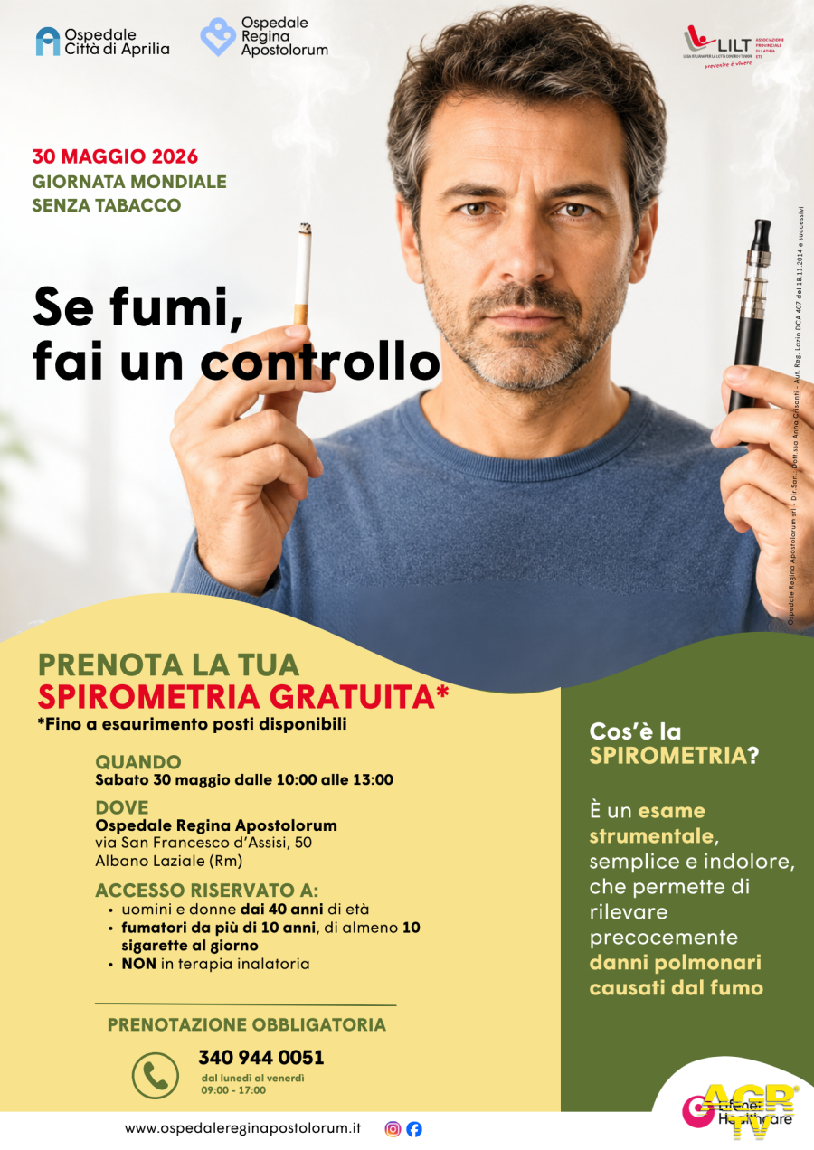 Screening tumore al polmone locandina Screening tumore al polmone locandina