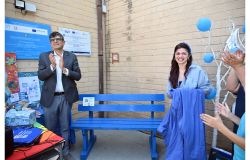 Ostia, inaugurata nuova panchina Blu sulla sensibilizzazione all'autismo