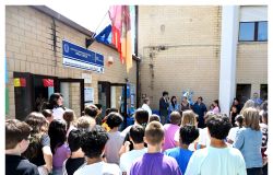Inaugurazione panchina blu Istituto Comprensivo Viale Vega
