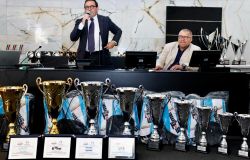 Il presidente del Comitato Fisi Lazio e Sardegna Andrea Ruggeri premiazione Pianeta Sci foto Montebelli