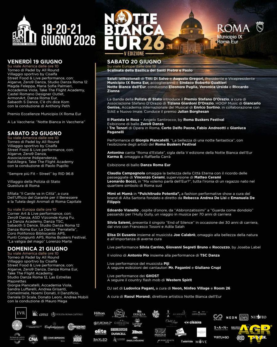 Al via la Notte Bianca all'Eur la manifestazione dell'estate romana ricca di divertimento e musica - ©Credito foto: Ufficio Stampa Notte Bianca all'Eur Al via la Notte Bianca all'Eur la manifestazione dell'estate romana ricca di divertimento e musica - ©Credito foto: Ufficio Stampa Notte Bianca all'Eur