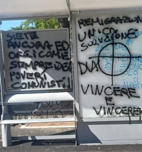 X Municipio, a Casalbernocchi imbrattata la pensilina del bus 013, la denuncia del Municipio, il ripristino del decoro