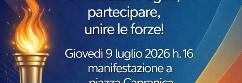 Roma, il 9 luglio, giovani in piazza per la giustizia nello sport Roma, il 9 luglio, giovani in piazza per la giustizia nello sport