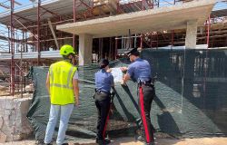 Carabinieri Cassia sospesa attività cantiere edile
