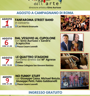 Campagnano, musica, teatro e poesia, 4 appuntamenti dall'1 al 9 agosto della XVIII edizione dei I viaggi dell'arte