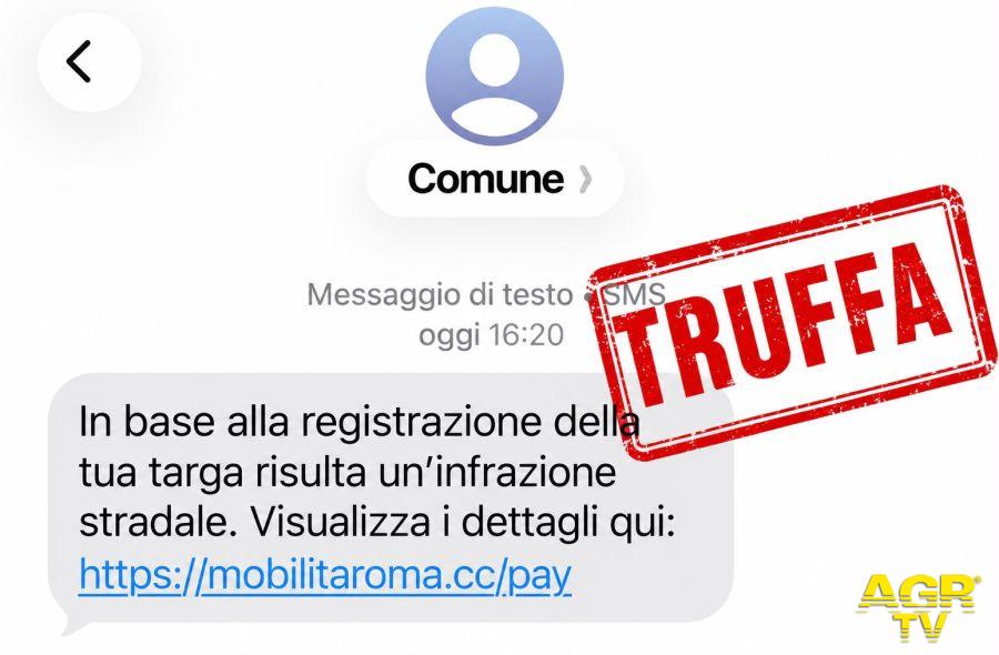 sms truffa immagine da comunicato stampa comune di Roma sms truffa immagine da comunicato stampa comune di Roma
