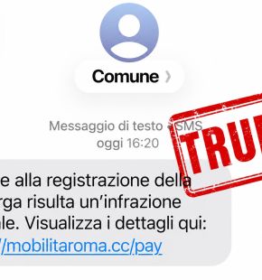 Allarme del Campidoglio: Fate attenzione ai falsi SMS sulle multe, si tratta di una truffa