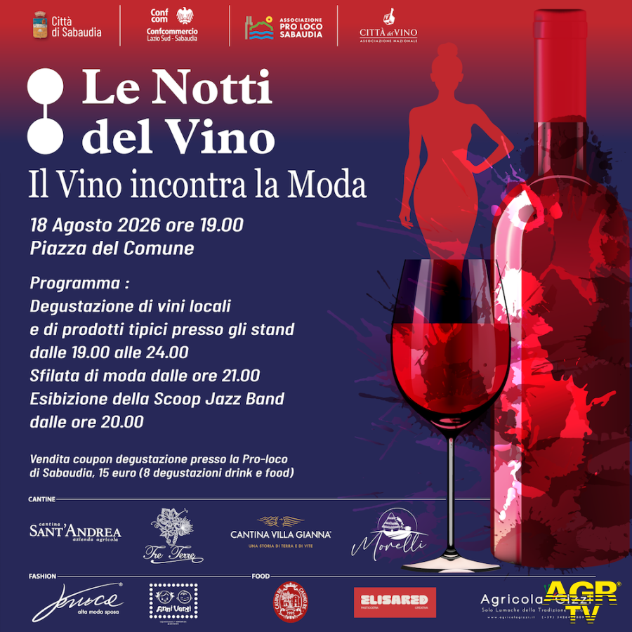 locandina vino incontra la moda a sabaudia locandina vino incontra la moda a sabaudia