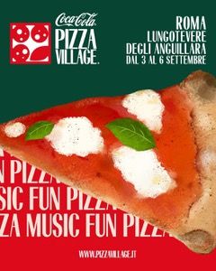 Locandina PV Roma rettangolare coca cola pizza village Locandina PV Roma rettangolare coca cola pizza village
