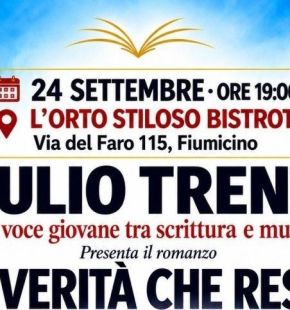 Cadenze Letterarie torna a Fiumicino con La verità che resta di Giulio Trenta