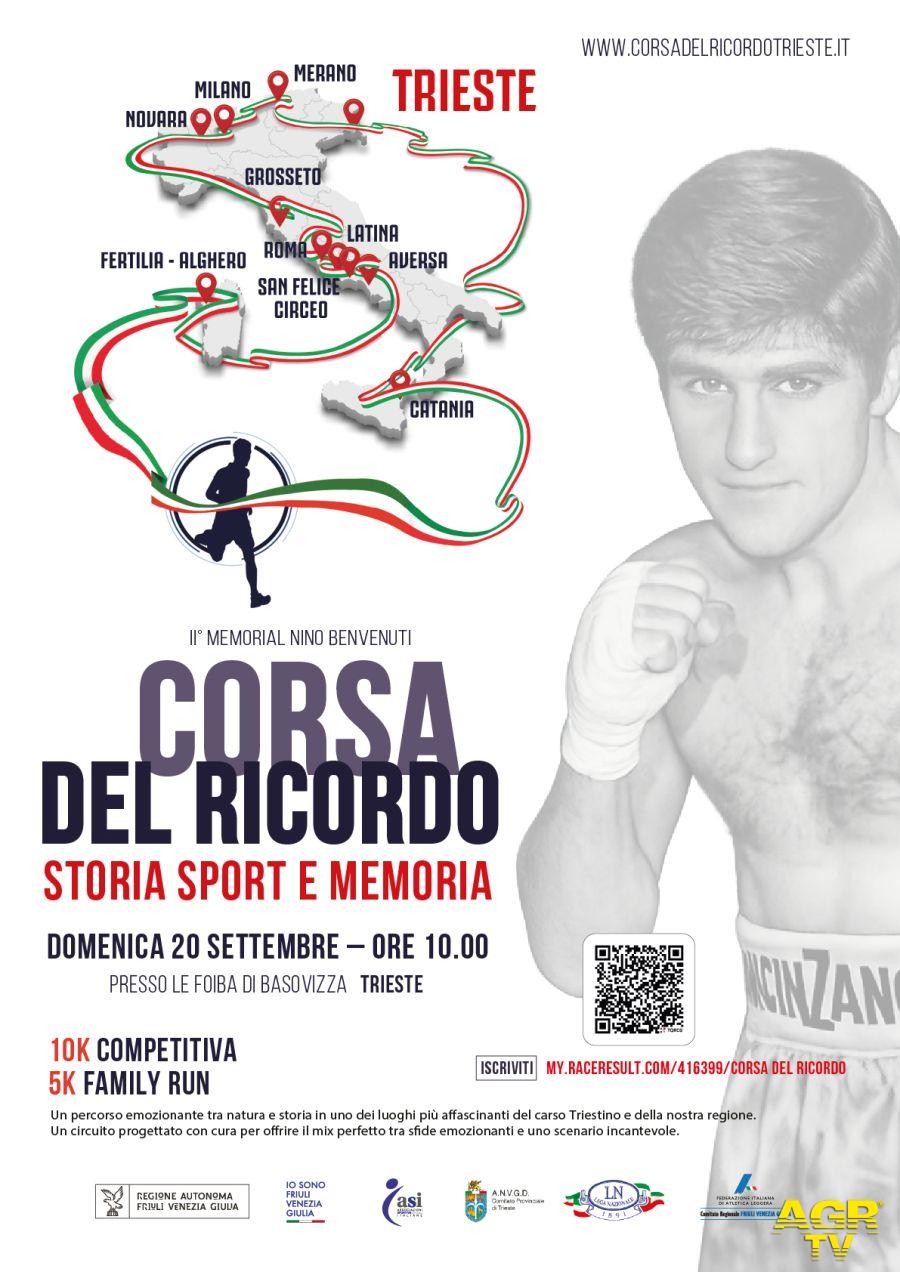 locandina Corsa del ricordo Trieste locandina Corsa del ricordo Trieste