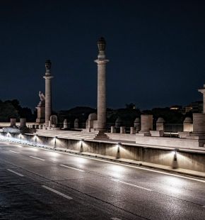 Roma Ponte Flaminio, inaugurata la nuova illuminazione
