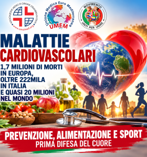 Malattie cardiovascolari, 1,7 milioni di morti in Europa ogni anno, oltre 220 mila in Italia e 20 milioni nel Mondo