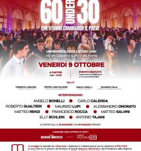 IV edizione “60 under 30”, i giovani che stanno cambiando il paese a confronto