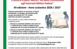 XII Premio nazionale Giovanni Grillo, tema dell'anno scoastico 2026/2027: Gli Internati Militari Italiani
