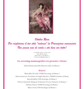 Ottobre rosa: lunedì il convegno  della ASL Roma3 sulla prevenzione mammaria