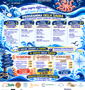 Ostia, al via dal 14 al 18 ottobre la Sagra della Seppia in piazza Anco Marzio