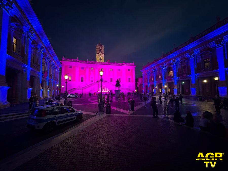 campidoglio rosa ed azzurro per la Giornata della della consapevolezza sulla morte perinatale foto ufficio stampa Lista Civica Gualtieri campidoglio rosa ed azzurro per la Giornata della della consapevolezza sulla morte perinatale foto ufficio stampa Lista Civica Gualtieri