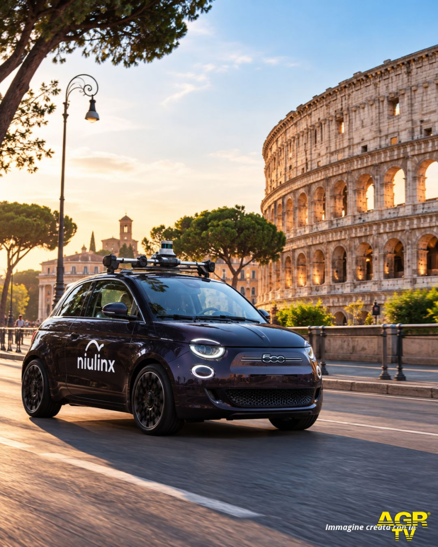 auto a guida autonoma in prova sulle strade di Roma foto da comunicato stampa auto a guida autonoma in prova sulle strade di Roma foto da comunicato stampa