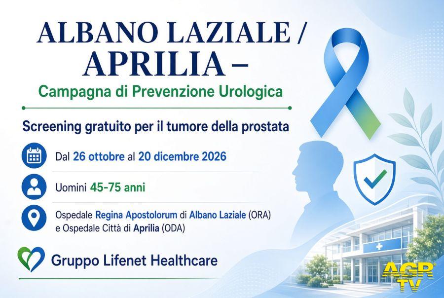 Albano e Aprilia: screening prostata con PSA gratuito | AGRTV Albano e Aprilia: screening prostata con PSA gratuito | AGRTV