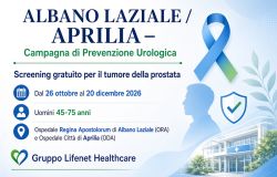 Albano e Aprilia: screening prostata e PSA gratuito negli ospedali