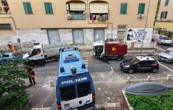 Polizia presidio al Quarticciolo