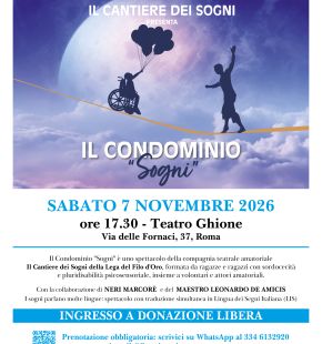 Roma, Il condominio dei sogni al teatro Ghione spettacolo promosso dalla Lega del Filo D'Oro