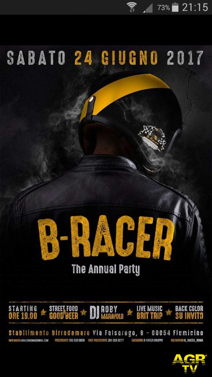 B-racer , party annuale a Fiumicino