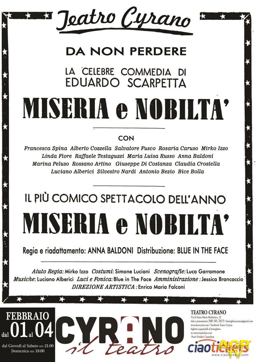 Miseria e nobiltà al teatro Cyrano Miseria e nobiltà al teatro Cyrano