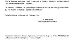 Comune di Frascati: Chiusura plessi scolastici per i giorni 27 e 28 Febbraio 2018