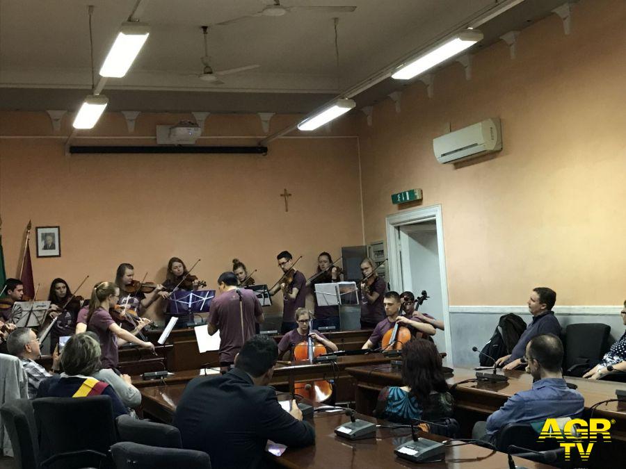 Municipio X, concerto nell'aula consiliare della Cedarville University Orchestra