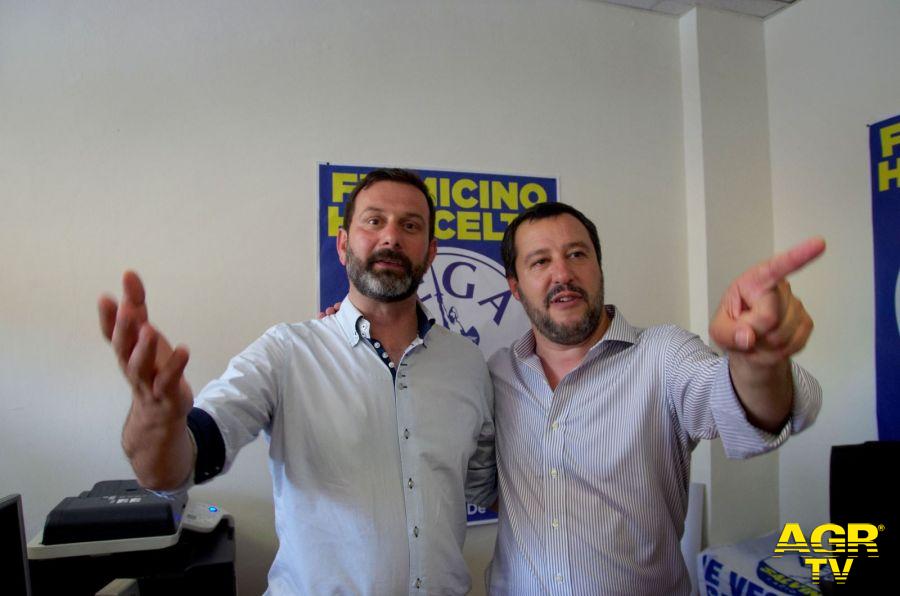 Fiumicino, accanto a De Vecchis scende in campo Salvini