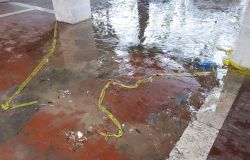 Ostia, allagati i portici di piazzale della stazione