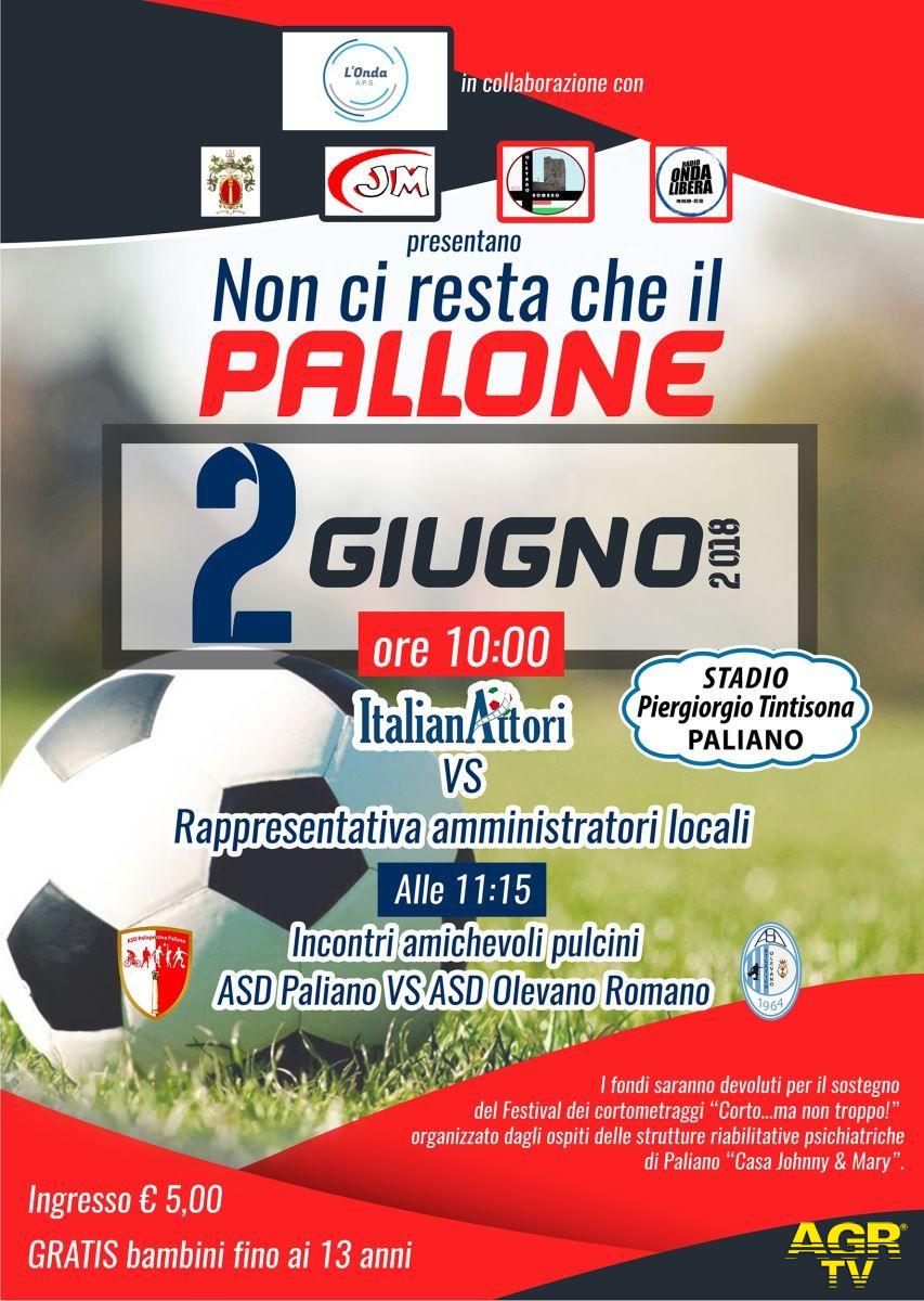 Paliano, calcio e solidarietà, la Nazionale attori contro gli amministratori locali Paliano, calcio e solidarietà, la Nazionale attori contro gli amministratori locali