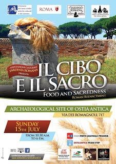 Ostia Antica, rievocazione storica: il cibo ed il sacro nell'antica Roma Ostia Antica, rievocazione storica: il cibo ed il sacro nell'antica Roma