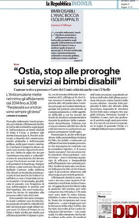 Municipio Roma X: Di Pillo, su servizi ai disabili