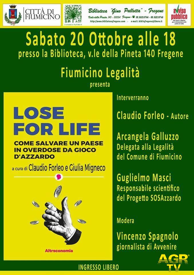 Fregene, sabato la presentazione del libro Lose for life